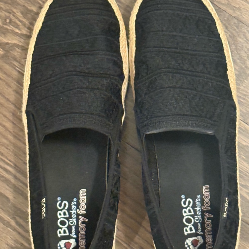 Women's Black Lace BOBS from sketchers